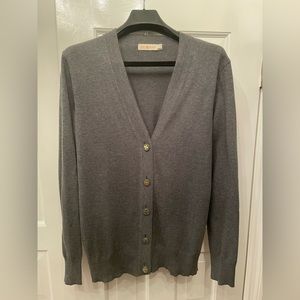 Tory Burch cardigan Grey size L cotton